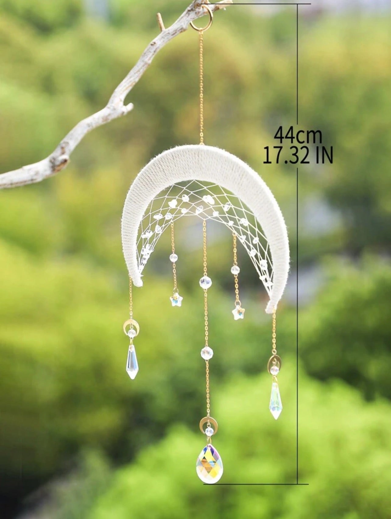 Moonlit Web Crystal Sun Catcher